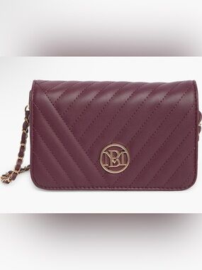 NWT Badgley Mischka Studio Crossbody Bag in Plum NWT